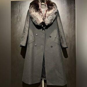 Vintage Malia Fur Trimmed Coat
